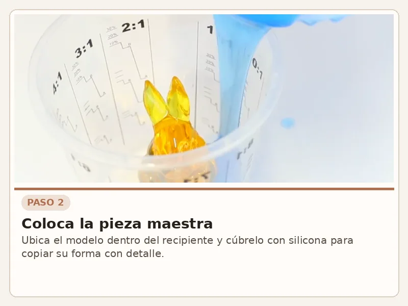 Paso 2 del proceso para colocar la pieza maestra