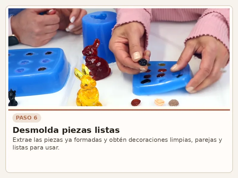 Paso 6 del proceso para rellenar el molde