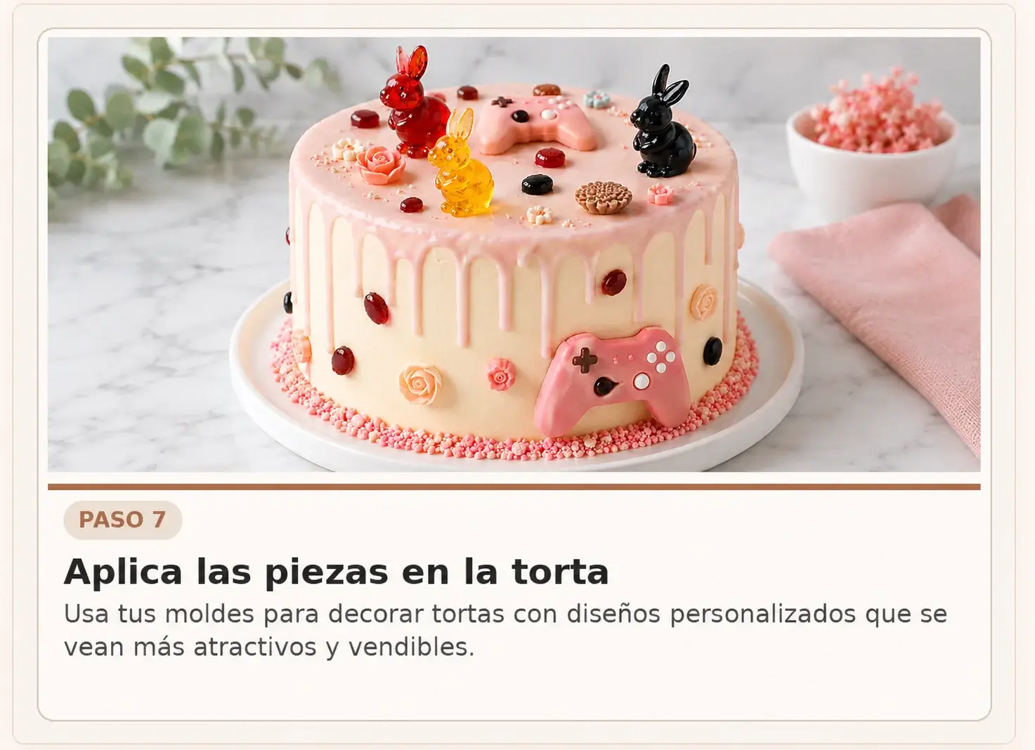 Paso 7 del proceso para desmoldar piezas listas