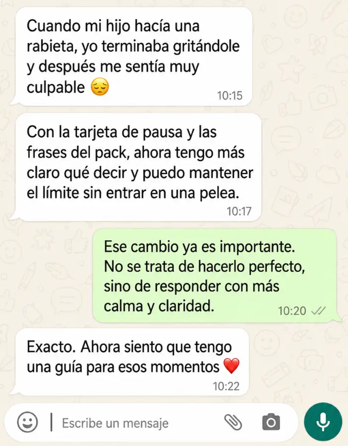 Opinion de una familia despues de usar el recurso